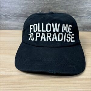 Billabong Hat Cap Strap Back Womens Black Surfing Follow Me To Paradise